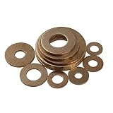 Abstandshalter aus Edelstahl-Metallscheiben, Flachscheiben, Scheiben reinem Messing, M12-Metall-Flachscheiben, M12-M24-Kupferscheiben, Kupfer-Flachscheiben, dicke(M12*24 * 2.0[10pcs])