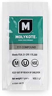 Dow Corning Molykote 111 Food Grade Lubricant Compound - 6 grams 1 Pack
