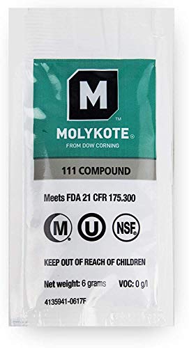 Dow Corning Molykote 111 Food Grade Lubricant Compound - 6 grams 1 Pack