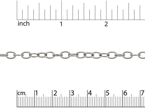 4x6mm Surgical Stainless Steel Cable Chain (Priced Per Foot)