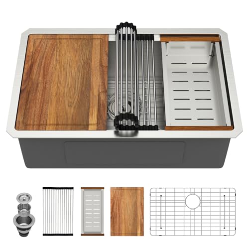 10 Best Workstation Kitchen Sinks for Apartments in 2026: Space-Saving Picks 2 28-Inch Workstation Sink