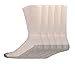 Dickies Genuine Men's 5-Pair Crew Work Socks - White / Grey - Big & Tall 12-15
