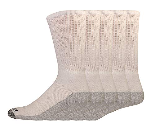 Socks de travail Dickies homme avec talon renforcé et amorti optimal lot de 5 paires blanc gris