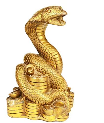 Statue de serpent porte-bonheur en cuivre décoration maison art