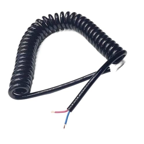 2-żyłowy kabel spiralny ze sprężyną Drut teleskopowy 24AWG 20AWG 17AWG 14AWG 2,5-7,5 m Przewód zasilający z możliwością rozbudowy W osłonie słonecznej