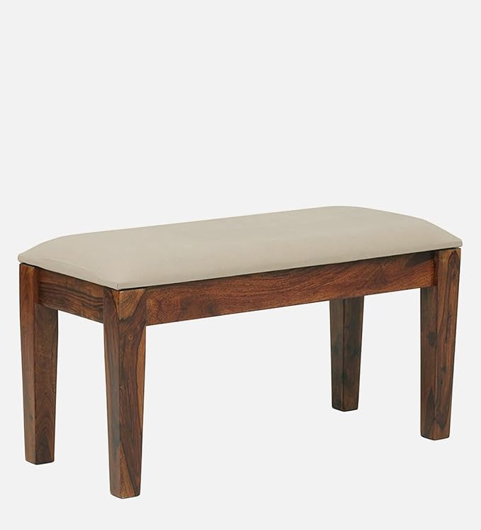 Image of Furniture Solid Wooden sheesham Dining Bench for Dining Room Living Room | Wooden Bench for Seating 2 Person Wooden Bench Home Furniture (Teak Finish)