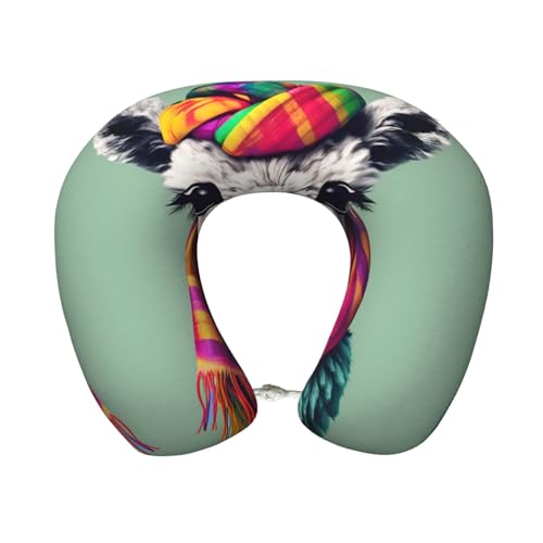 Almohada de viaje de poliéster ajustable negra