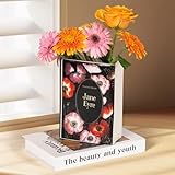 Book Vase, Ceramic Flower Vase Modern Decorative Home Decor Gift Idea Unique Bookshelf Decor for Home, House Warming,Office， Dining Table，Living Room (Jane Eyre)