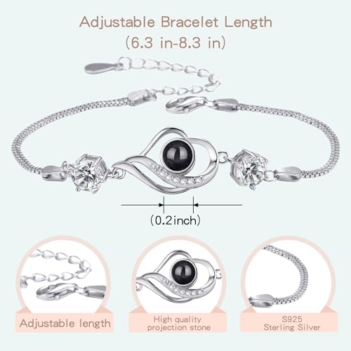 SUPHELPU Bracelet with Picture Inside, Picture Bracelet Personalized Photo, Personalized in Memory of Loved One Gifts, Customized Gifts for Your Lover2