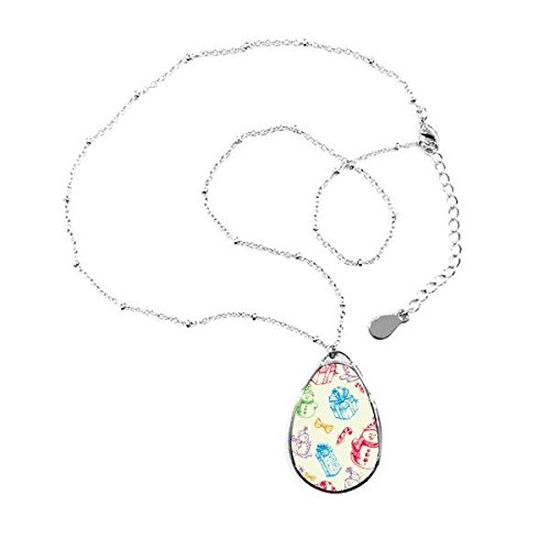 Collier bonhomme de neige en pendentif larme, le cadeau de Noël idéal