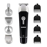 SUPRENT Beard Trimmer Kit, 5 in 1 Multi-functional Body Groomer Kit of Mustache Trimmer, Nose Hair Trimmer and Precision Trimmer, Waterproof and Rechargeable Cordless