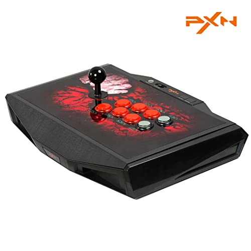 PXN X9 Fighting Joystick - DIY Sawan Arcade Joystick, Arcade Fight Stick with Turbo & Macro and DP/LS/RS Functions, Compatible Android, TV, PC, PS3, PS4, Xbox One, Xbox Series X|S, Switch