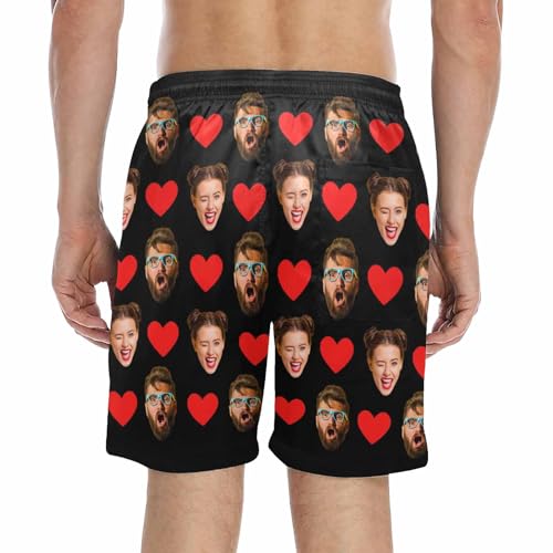 Custom Face Swim Trunks Men Personalized Funny Photo Print USA Flag Swim Trunks Shorts Birthday Gifts for Him2