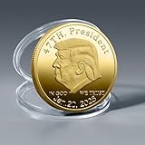 Donald Trump 47th President Inaugural Challenge Coin - 2025 Gold Color Commemorative Coin - Limited Edition Collector's Coin with MAGA Hat Seal - Trump Coins & Gifts for Men