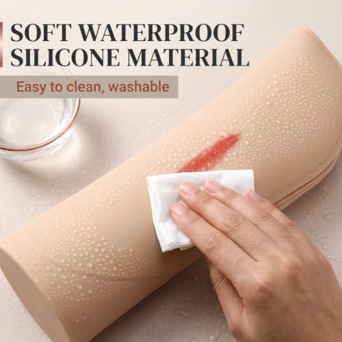 Image of MAYCREATE Silicone Makeup Brush Holder Standable Travel Organizer