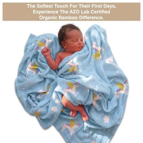 Image of DOTMOM Premium Organic Bamboo Baby Swaddle Wrapper Receiving Blanket | Hypoallergenic, Antibacterial & Highly Breathable, Super Soft Receiving Wrap Essential For New Born Baby