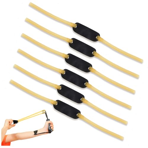 Vaktop Steinschleuder Gummi, 6 Stück Zwille Gummi, Ersatzgummi für Steinschleuder, Slingshot Rubber Schleudergummiband für Outdoor Jagd Sportschleuder Katapult