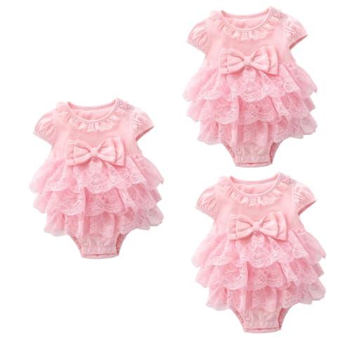 VALICLUD Monos De 3 Uds Para Niñas Ropa De Bebé Falda Rosa De Verano