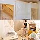 QYDMIN 3 Rollen Abdeckfolie mit Klebeband, 270cm x 20m PE Transparente Abdeckfolienrollen Selbstklebende Farbe Staubschutzfolie für Möbel Auto Boden Wand Malerei Dekoration Abdeckung
