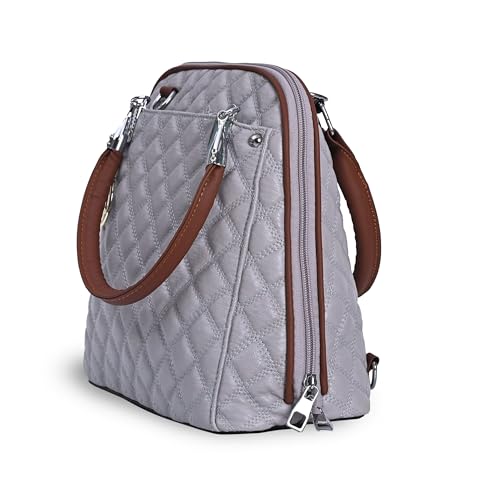 Image of AJANTA QIARRA Women Luxe Artificial Leather Premium Quilted Satchel Bag | Handbag with Detachable Slings