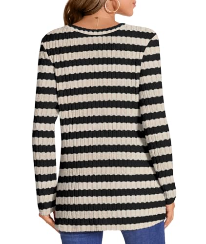 Image of HOTGIFT Women's Pullover Sweaters Winter Tunic Tops Long Sleeve Crewneck Shirts Casual Comfortable Blouse