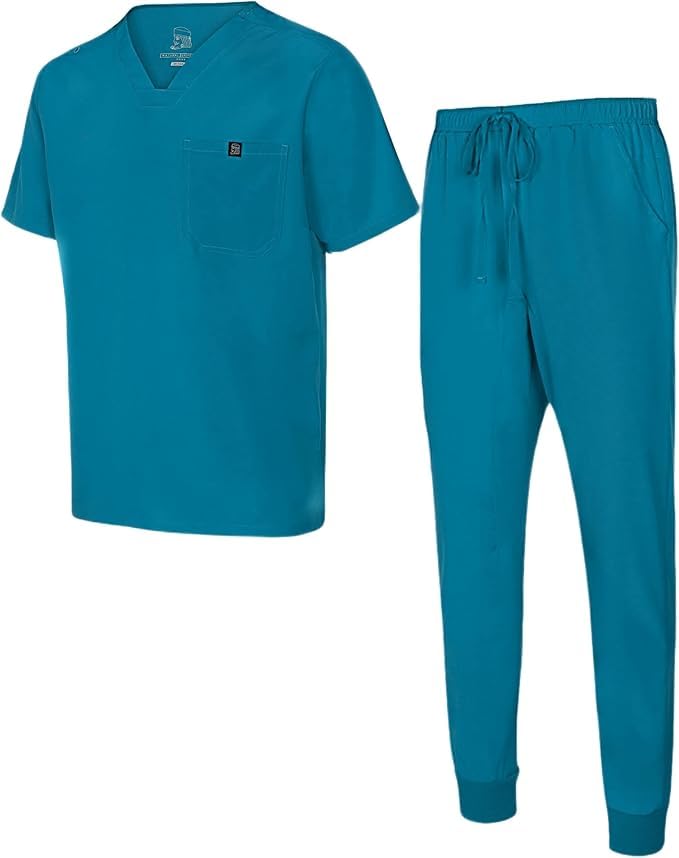 Natural Uniforms Mens Luxe Stretch Jogger Scrub Set