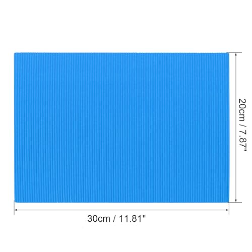 Image of uxcell 10pcs Corrugated Cardboard Paper Sheets,Blue,7.87-inch x 11.90-inch,for Craft and DIY Projects