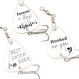 for Him Fishing Lures - Men's Gift Themed Fishing - Set of 3 - Best Catch Ever, Hooked on You, 5 Reasons I Love You - Birthday, Christmas, Stocking Stuffer, Valentine's Day, Just Because (Dating)