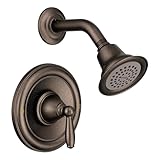 Moen Brantford Oil Rubbed Bronze Posi-Temp Pressure Balancing Shower Trim Kit with Shower Head and Lever Handle (Valve Required), T2152ORB