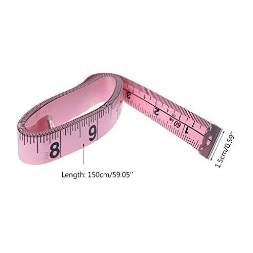 Cinta métrica para sastrería de 150 cm con pulgadas estándar miniatura 4