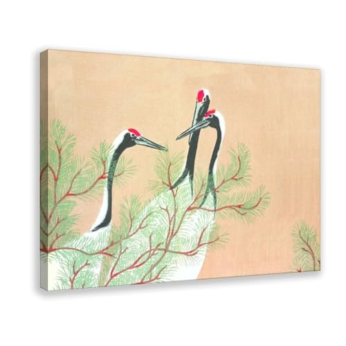 Poster Cranes Momoyogusa toile grand format pour décorer un mur vide facilement