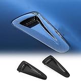 MCARCAR KIT Dry Carbon Fiber Hood Air Vents Compatible with Nissan GTR GT-R R35 2009-2020 Hood Vent Insert Air Flow Intake Ducts Hood Scoops Body Kits Car Accessories