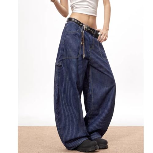 Baggy Jeans for Women Men Wide Leg Barrel Jeans Striped Loose Denim Pants Casual Sweatpants Vintage Clothes3