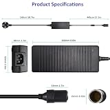 12V 10A 120W Zasilacz Sieciowy AC-DC 230V na 12V Przetwornica Napięcia z Gniazdem Zapalniczki Samochodowej do Lodówki i Odkurzacza Samochodowego