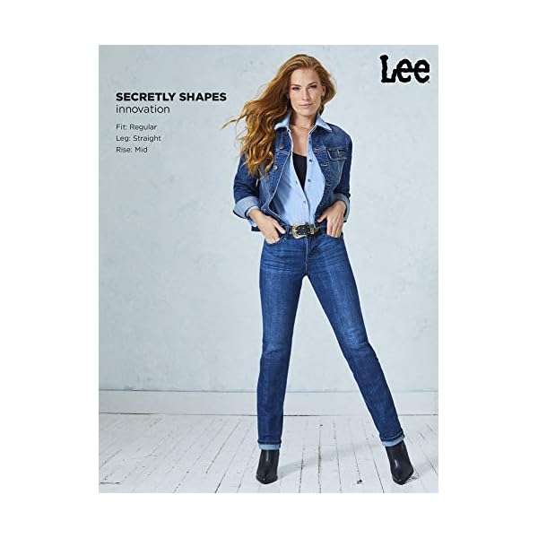 Lee-Womens-Secretly-Shapes-Regular-Fit-Straight-Leg-Jean LEE Women's Secretly Shapes Regular Fit Straight Leg Jean, Bewitched,10