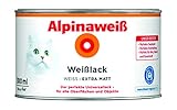 Alpina Weißlack Universallack 300 ml, Weiß, Extramatt, Holz, Metall, Kunststoff