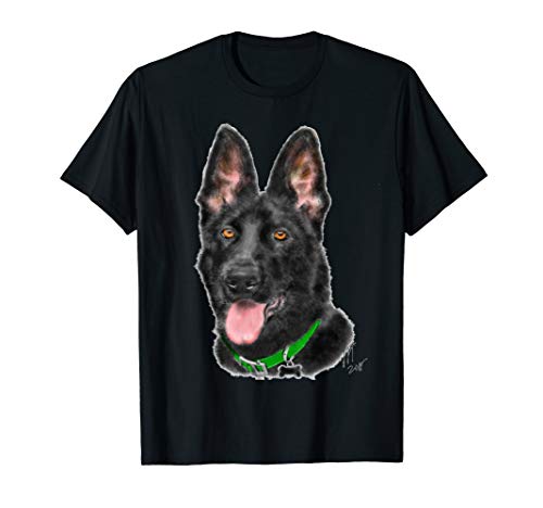 Loyal Obedient Fearless Black German Shepherd Dog Lover T-Shirt