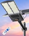 Gefolly SL-11000W Solar Street Light Outdoor 700000LM Commercial Parking Lot Lights Dusk to Dawn 6500K Solar Flood Security Light IP67 Solar Lamp with Motion Sensor for Basketball Court, Yard, Road