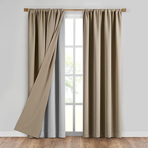 Elrene Home Fashions Sunveil Extra-Wide Thermal Blackout Curtain Liner With Yarnlock Technology, Single Panel, Light Grey, 40 In X 60 In (1 Liner) #TOP15