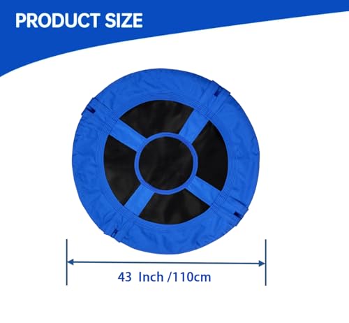 Image of 43-Inch Tree Swing Replacement Fabric，Saucer Swing Replacement Cover，Round Saucer Swing Seat Cover, Oxford Fabric(Blue-43Inch)