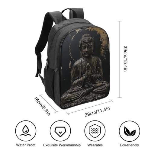 Mochila escolar de Buda para niños de 40x28x16cm impermeable con correas ajustables 2