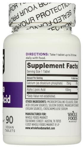 365 by Whole Foods Market, Alpha Lipoic Acid 100mg, 90 Count - image 5