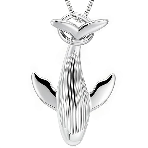 AOOMO New Whale Pendant Necklace, Long Length Elegant Design,Whale Necklace for Men and Women, Fashionable Temperament Accessory