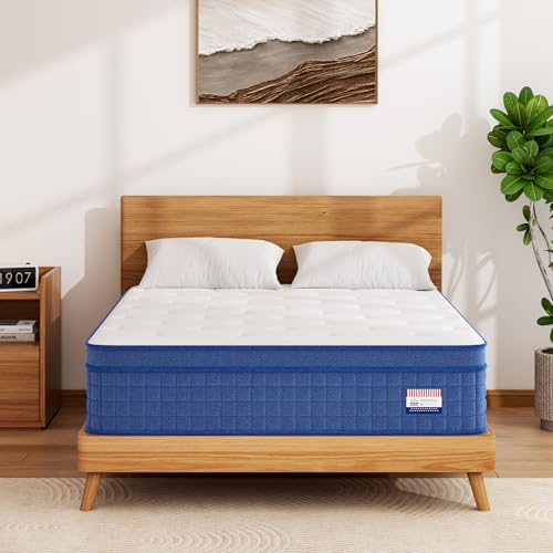 Huwesal Twin Size Mattress,10 Inch Hybrid Double Bed Mattress in a Box with Memory Foam and Pocket Spring, Breathable & Medium Soft,Supportive & Pressure Relief