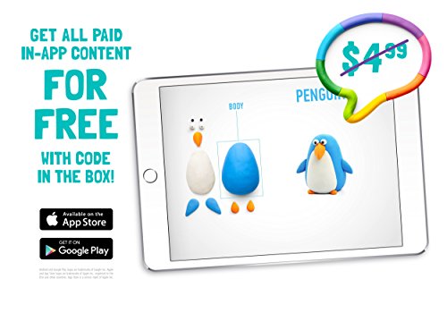 Hey Clay Birds - Colorful Kids Modeling Air-Dry Clay, 18 Cans With Fun Interactive App #TOP1