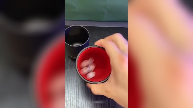 Coupe à Dés En Cuir PU Avec 5 Dés Rouges - Insonorisée - Pour Jeux De Société, Bar, Fête