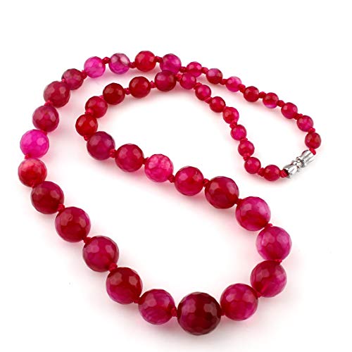 Preisvergleich Produktbild TreasureBay Damen - Edelstahl faceted round Pink Achat