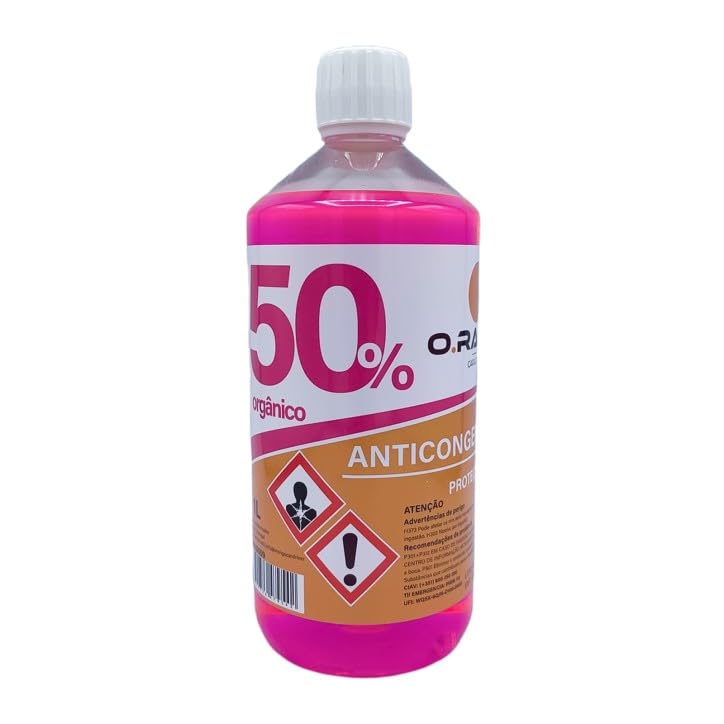 O.Range Anticongelante G12 orgánico Oat Rosa - Uso Directo - Líquido refrigerante al 50% - Protección del Circuito de refrigeración Entre -40 °C y +130 °C - 1 litro