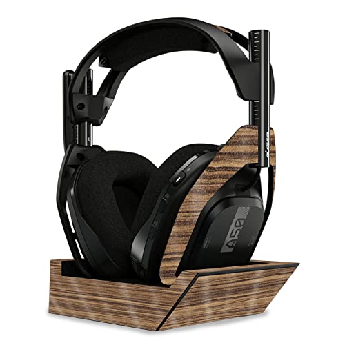 Image of MightySkins Glossy Glitter Skin Compatible With Astro A50 Wireless Headphones + Base Station (Gen 4) - Dark Zebra Wood | Protective, Durable High-Gloss Glitter Finish | Easy To Apply | Made in the USA