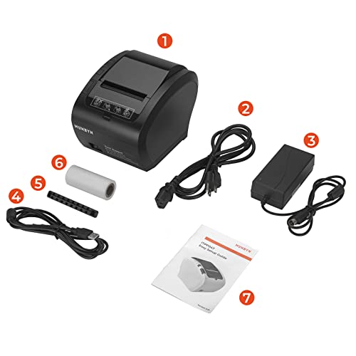 Munbyn Wifi Thermal Receipt Printer With Usb/Lan/Rs232 Port, 80Mm Pos Printer Works With Square Windows Mac Chromebook Linux Cash Drawer, High-Speed Auto-Cutter Wall Mount, Esc/Pos (P047-Wifi) #TOP6